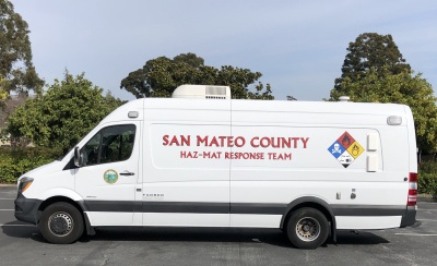 San Mateo Haz Mat White Van